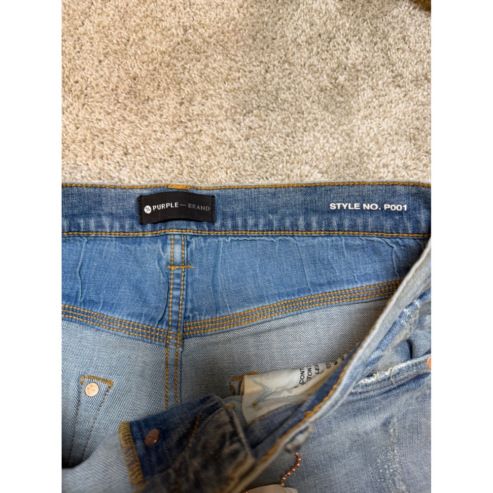 Purple Brand Iridescent Pearl Skinny Jeans Indigo Size 31 - Picture 5 of 7